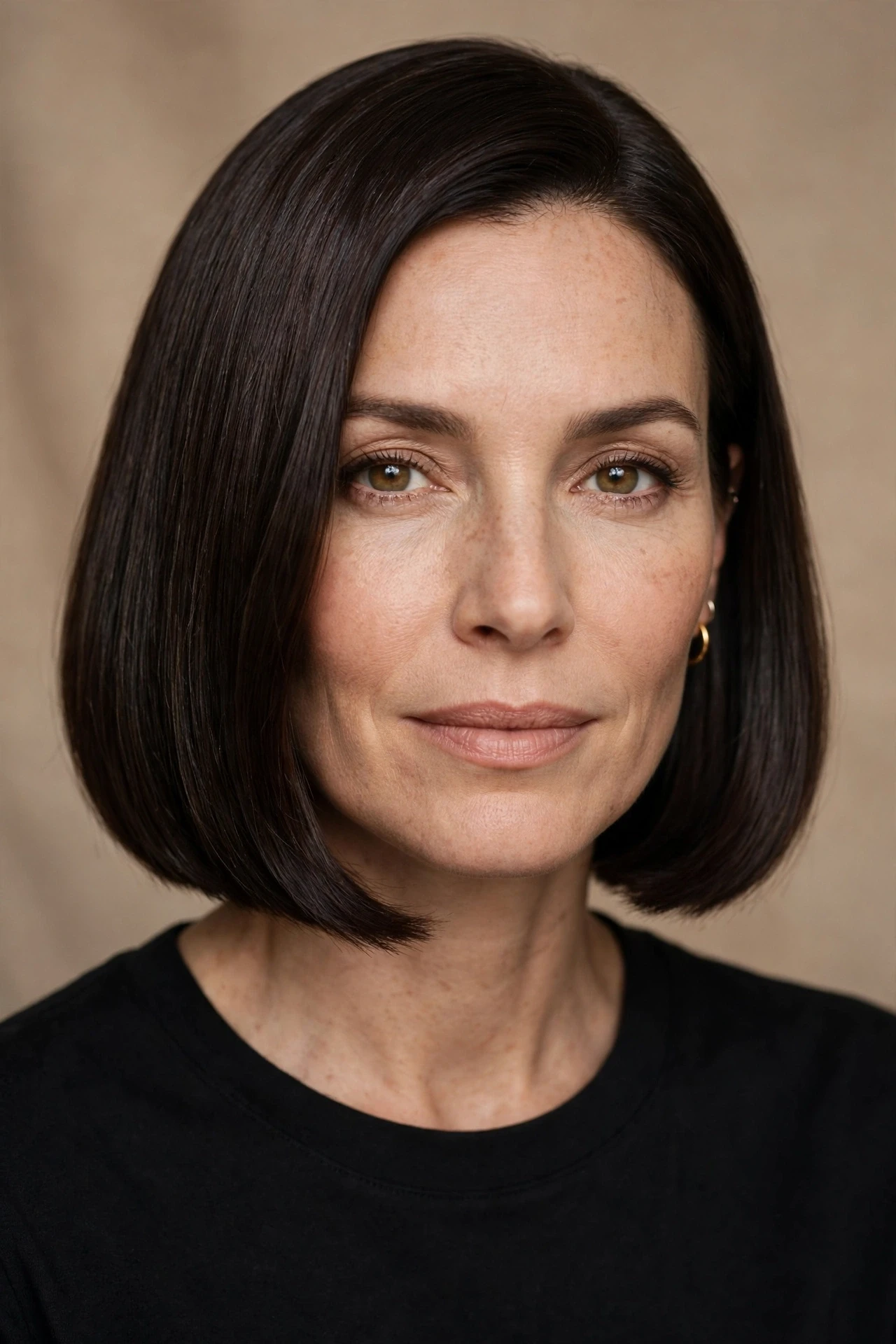 Dark espresso Prada bob with a deep glossy colour