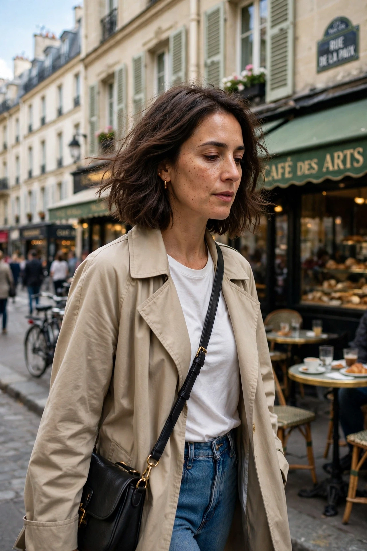 Grown out parisian bob at collarbone length with soft natural shape