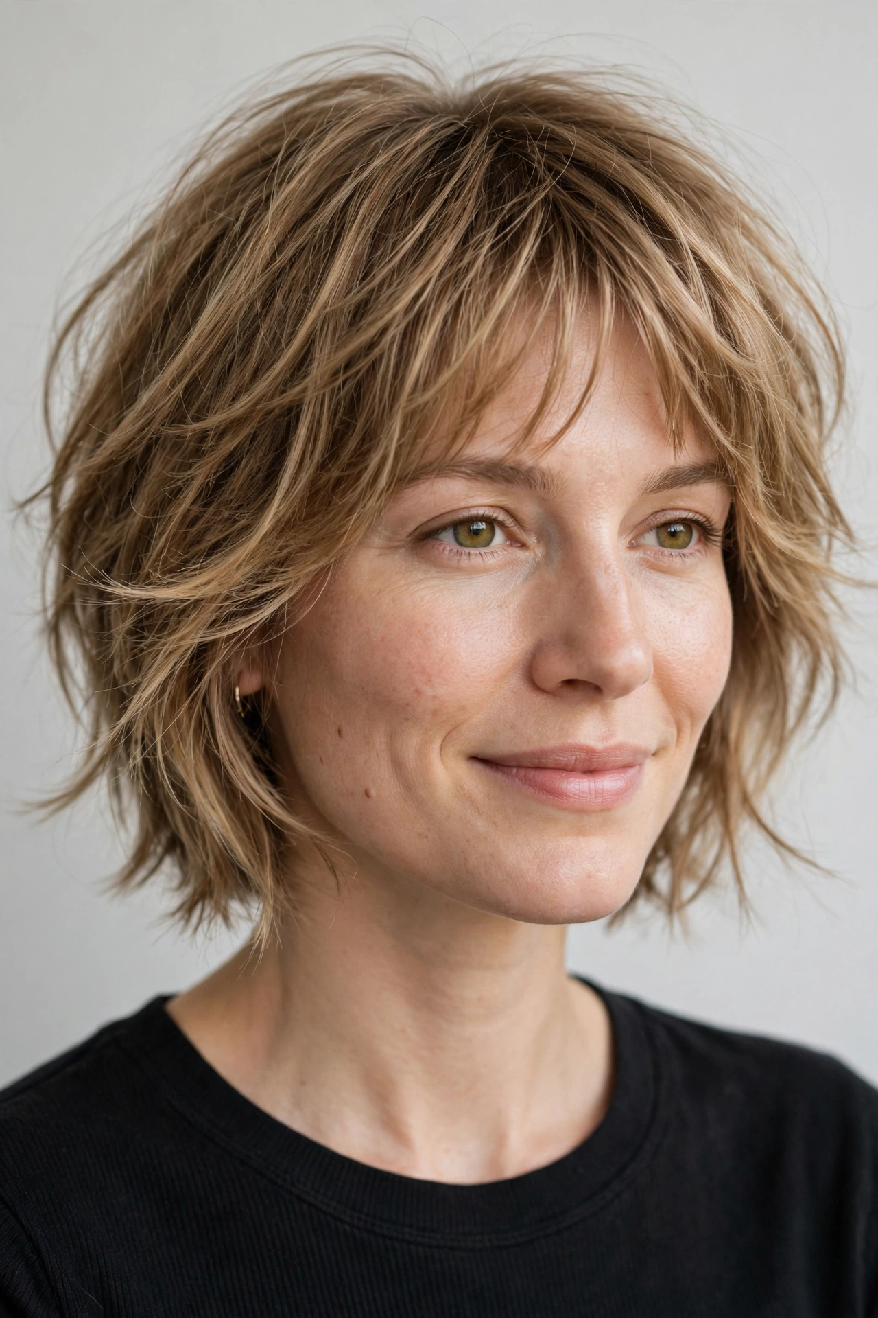 Wispy layers pixie bob with feather light airy ends
