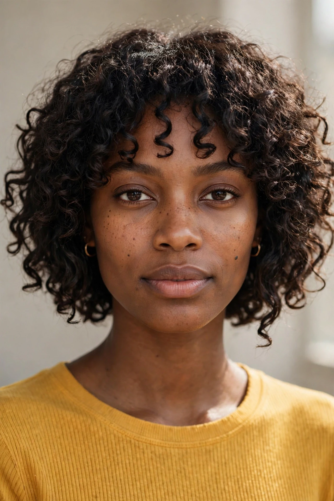 Curly ripped bob with separated defined curls