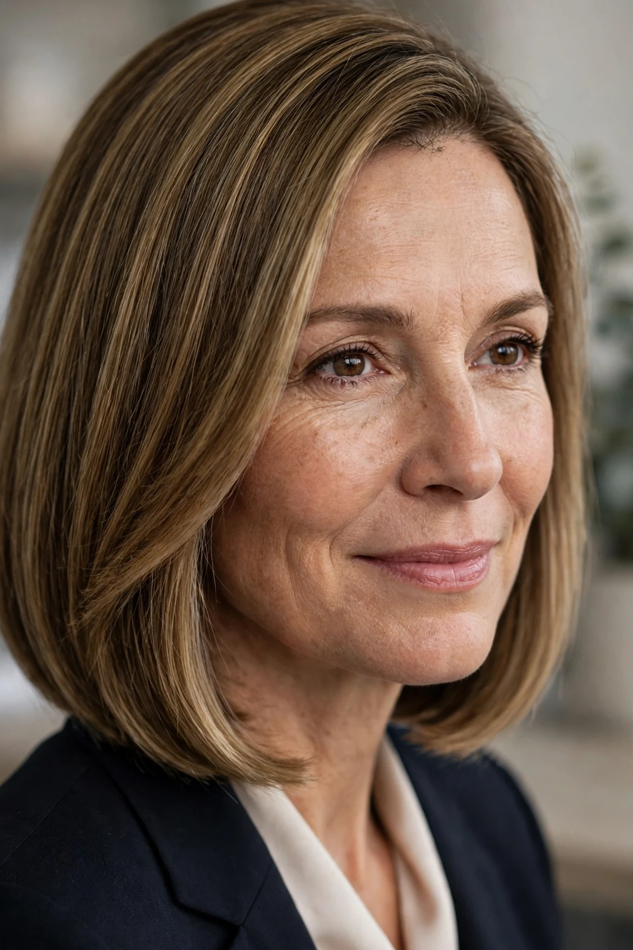Soft A-line bob with a gentle angled silhouette