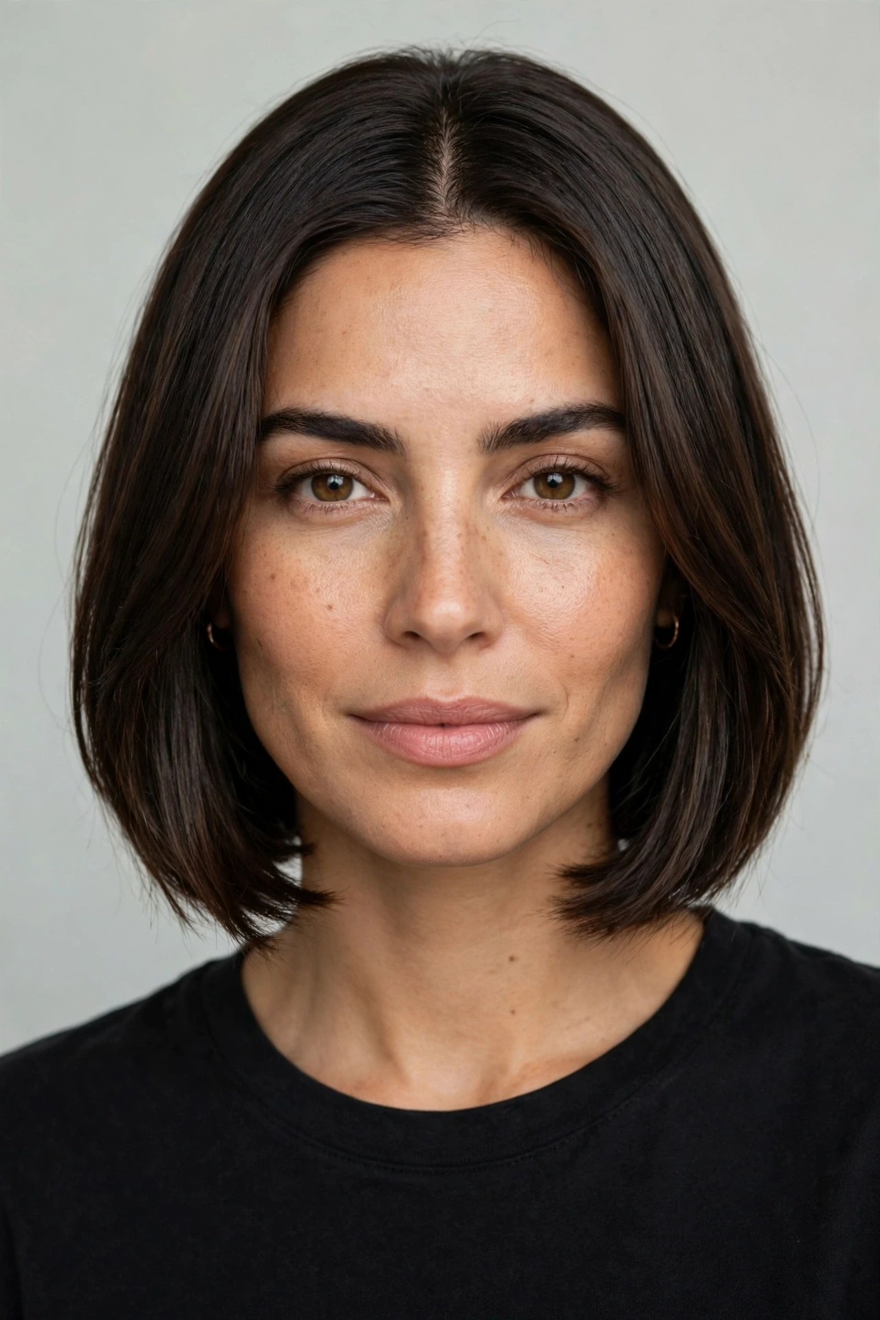 Straight french bob straight hair with longer face framing front pieces
