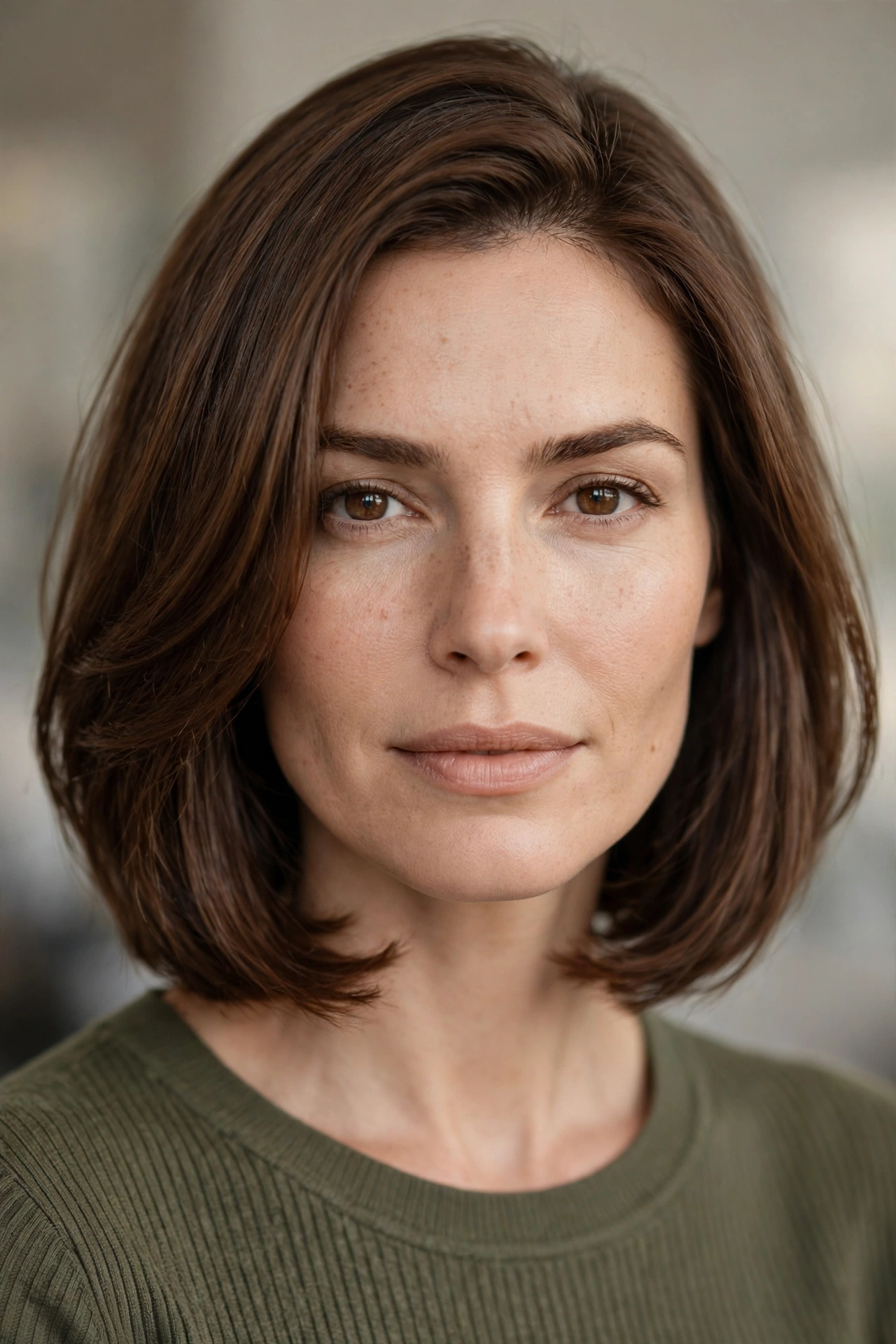 Soft precision bob softening a square face