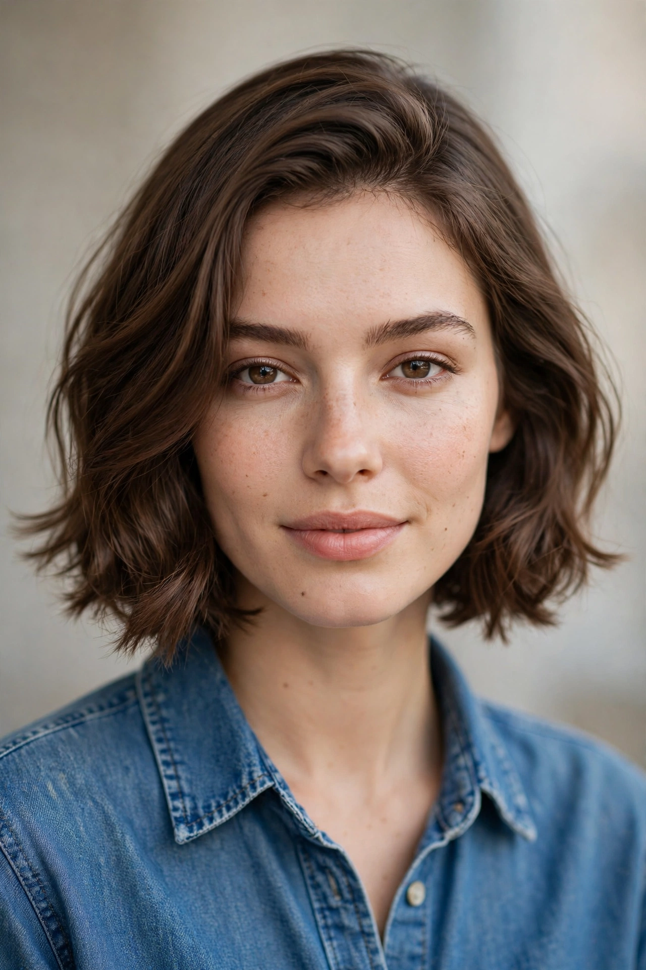 Soft precision wavy bob with natural movement