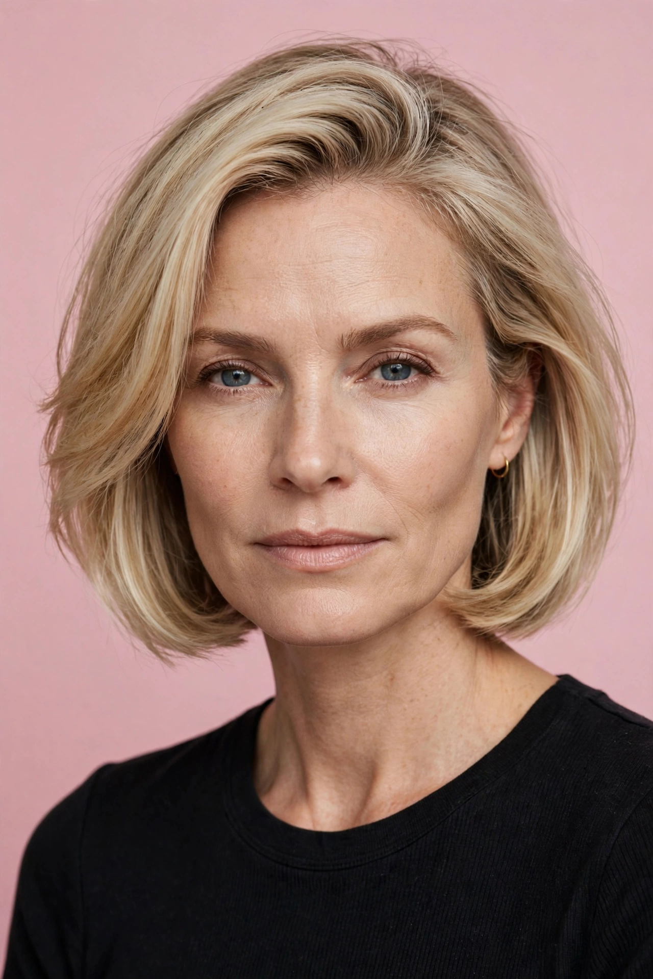 Fine hair soft bob for a square face
