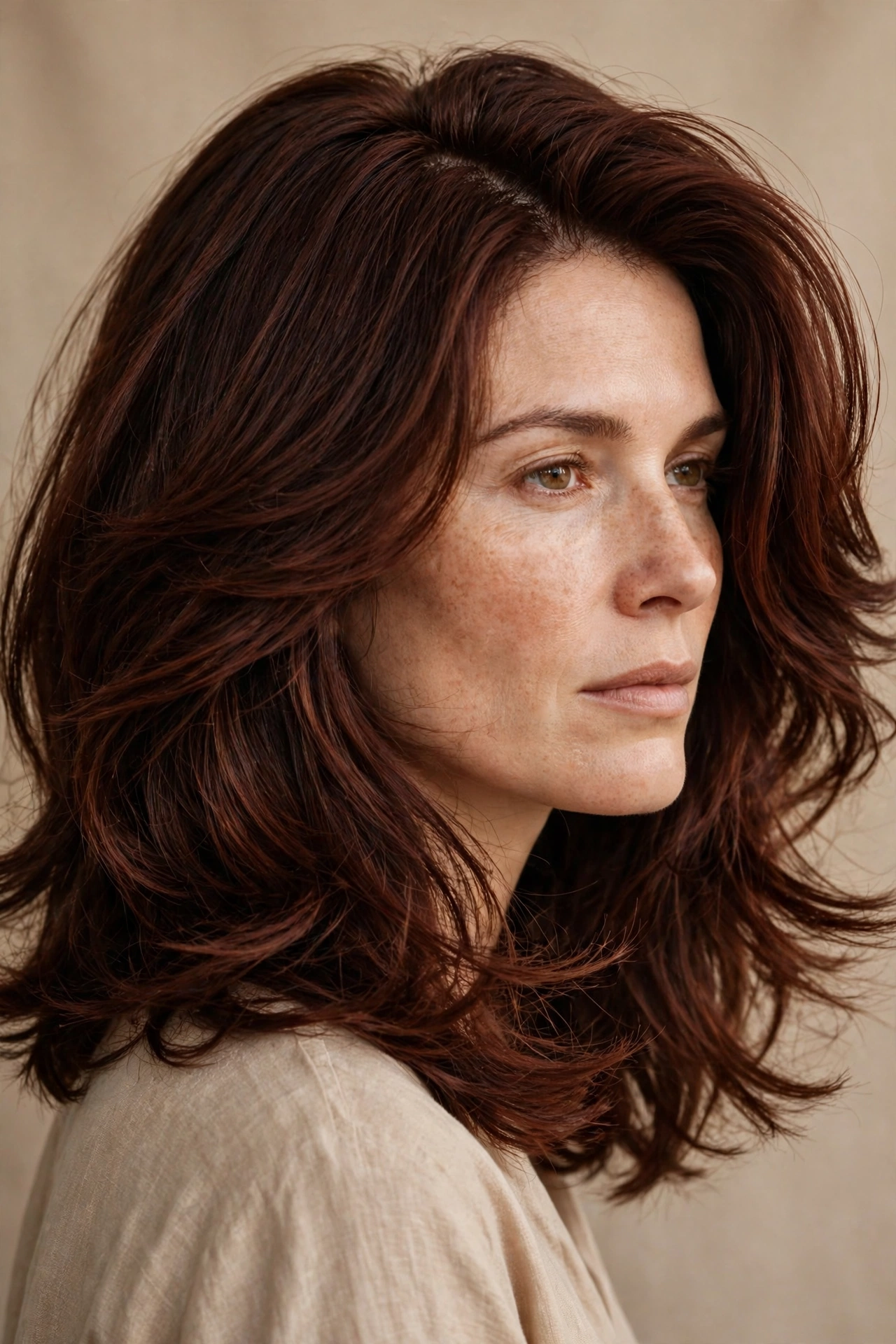 Thick hair soft bob for a square face