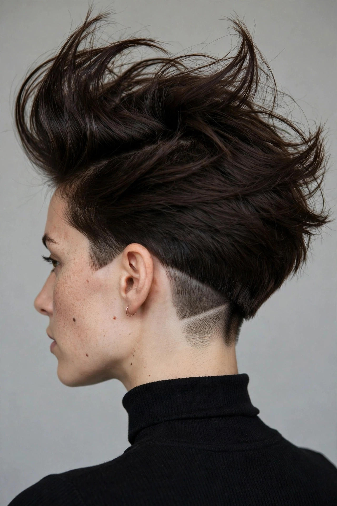 Tapered bob with a hidden undercut nape