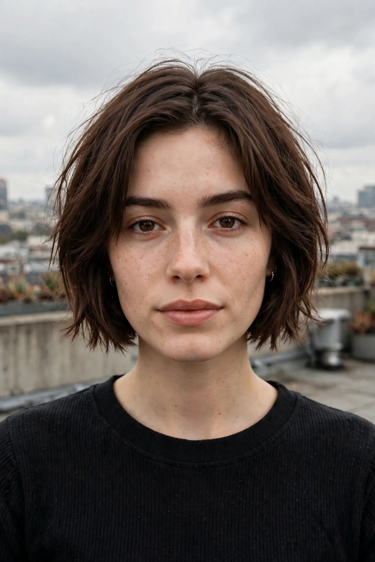 textured boyish bob with point-cut ends