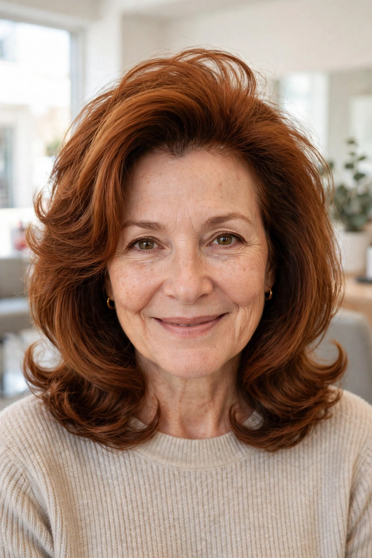 Root lift blowout lob with lifted crown volume for thin hair