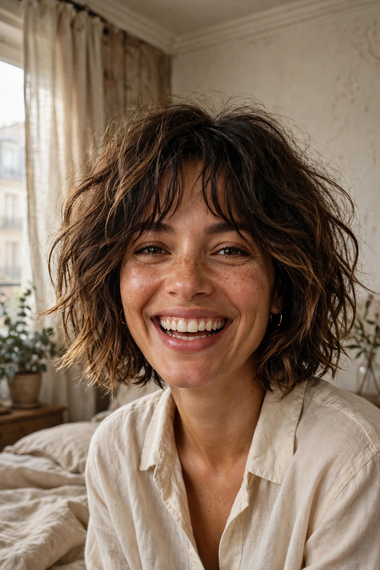 tousled french bob haircut