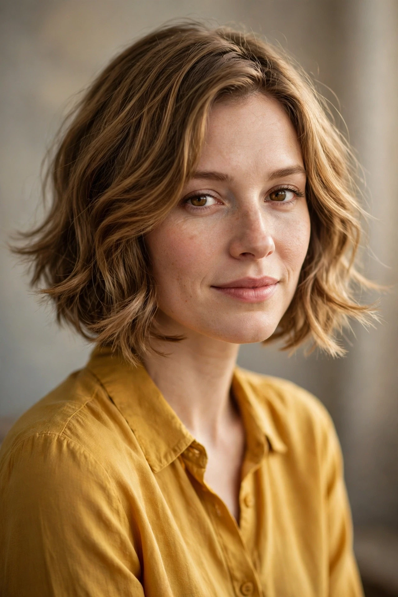 Layered 1920s bob with soft feathered layers