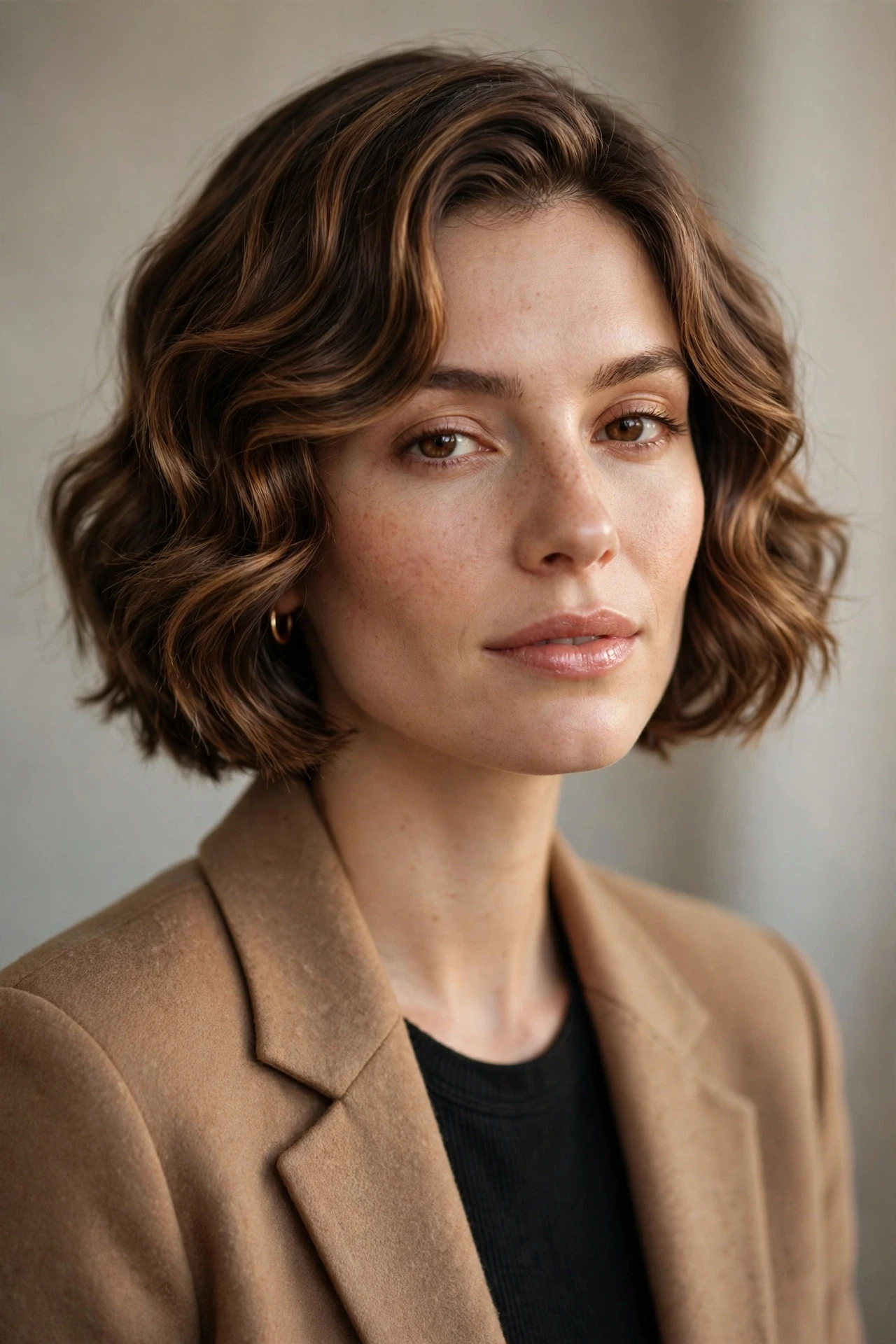 Modern 1920s-inspired bob with a soft vintage wave