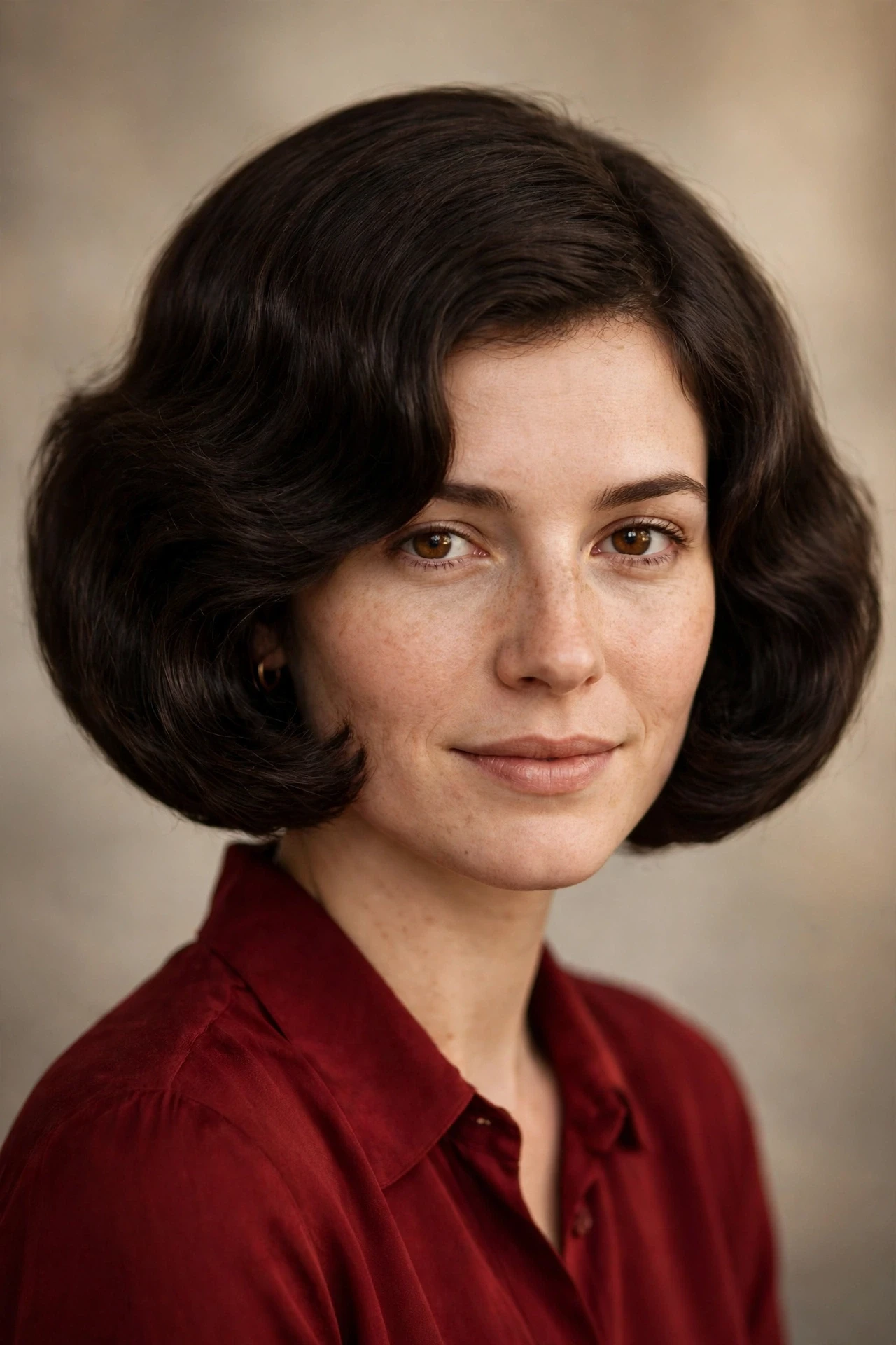 1920s bob for thick hair with internal layers and a smooth outline