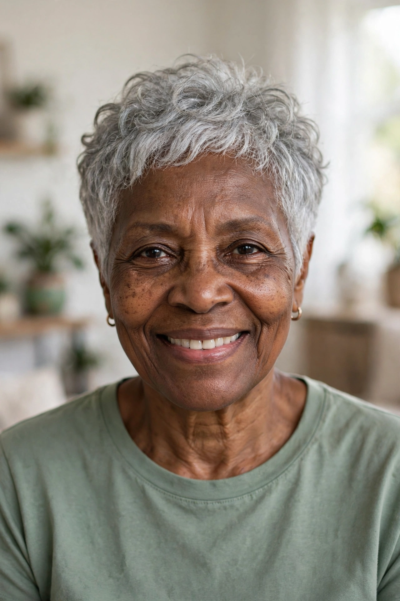 wash and go low-maintenance pixie bob haircut for over 60
