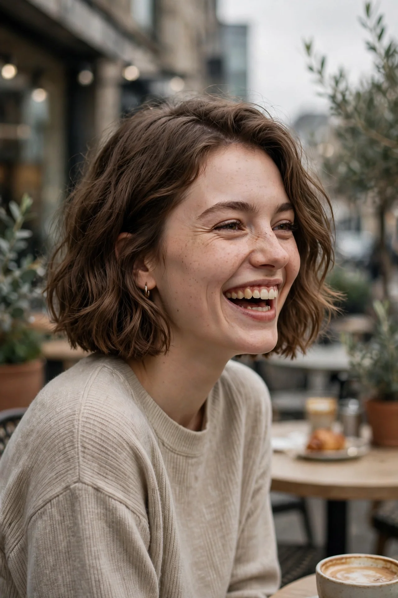 tousled wavy boyfriend bob with undone texture