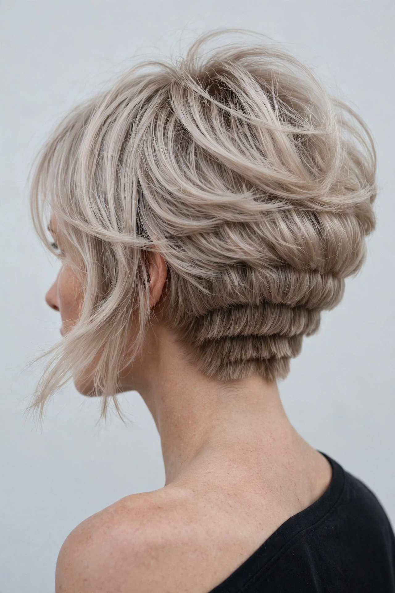 Wedged bob adding volume and fullness to fine hair