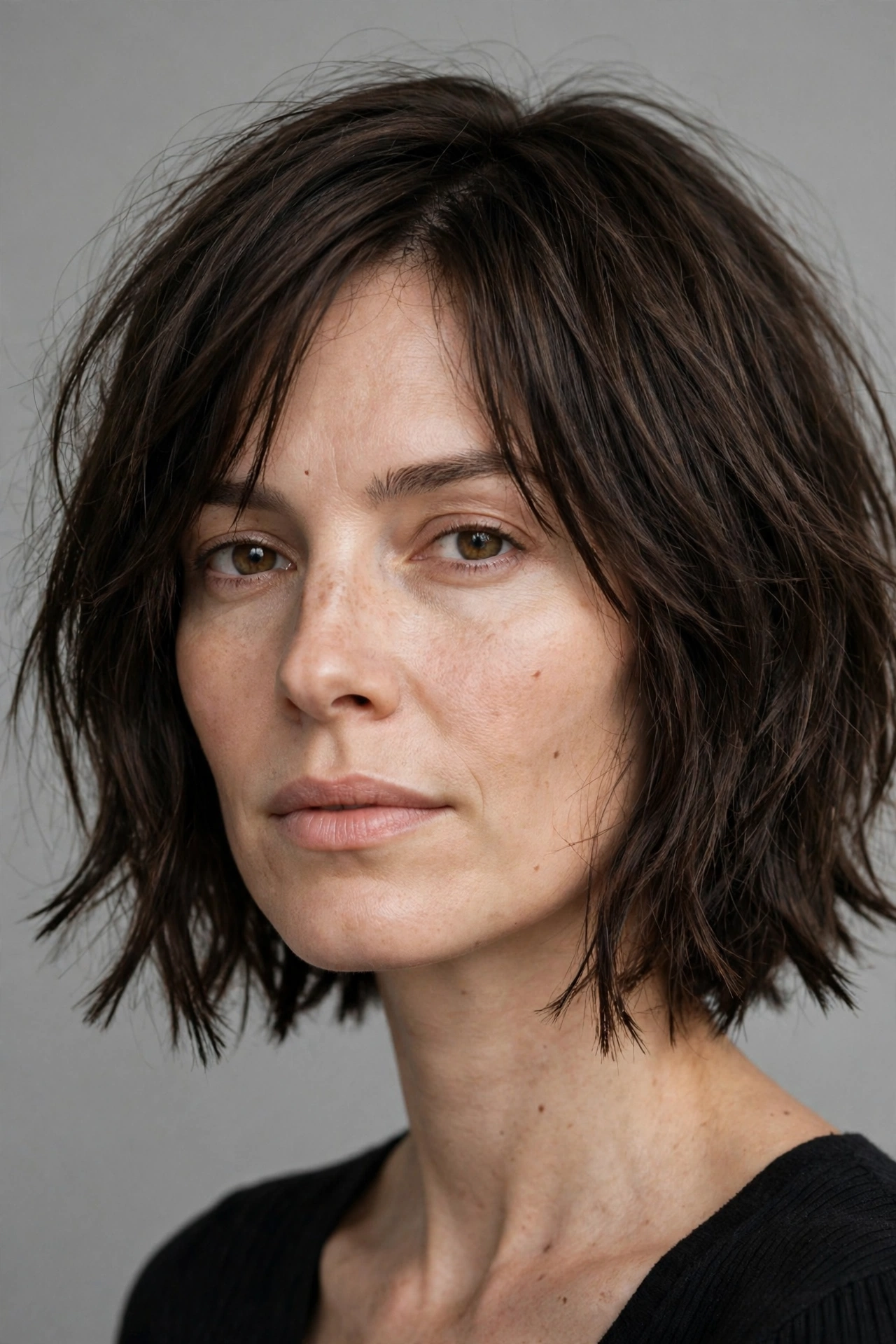 Wispy choppy bob with edgy texture