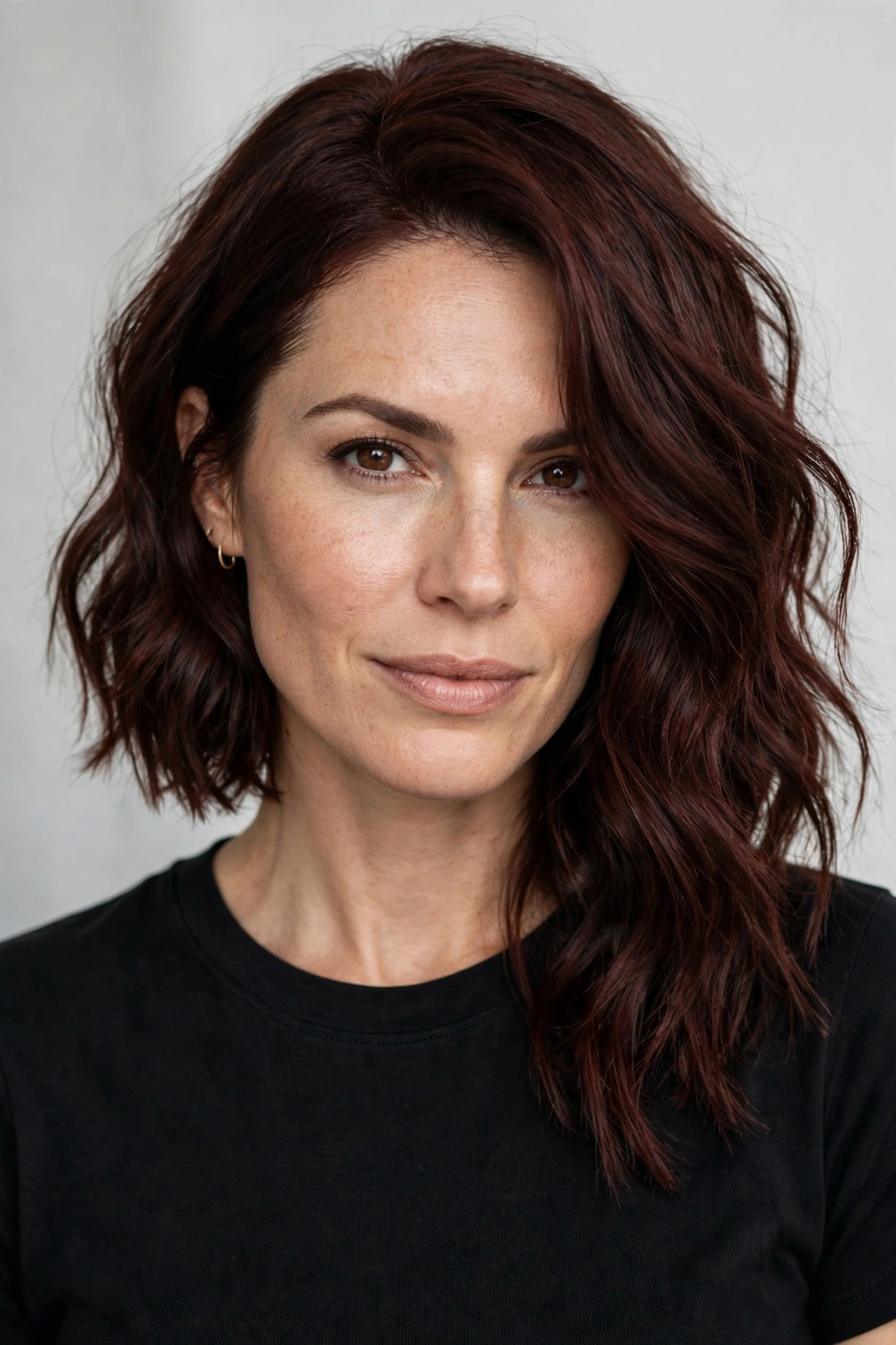 Asymmetrical wavy lob with one side longer