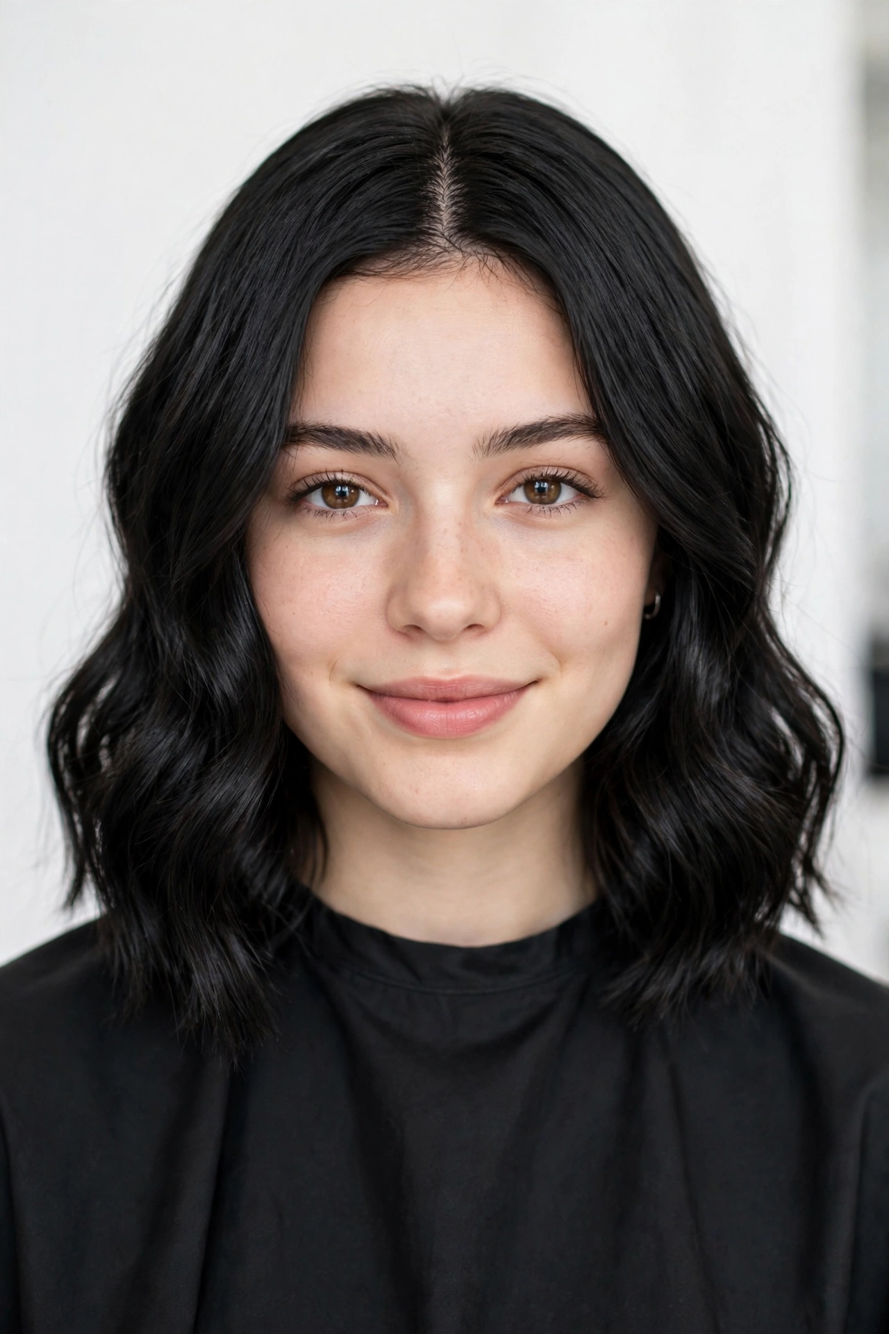Center part wavy lob with balanced soft waves