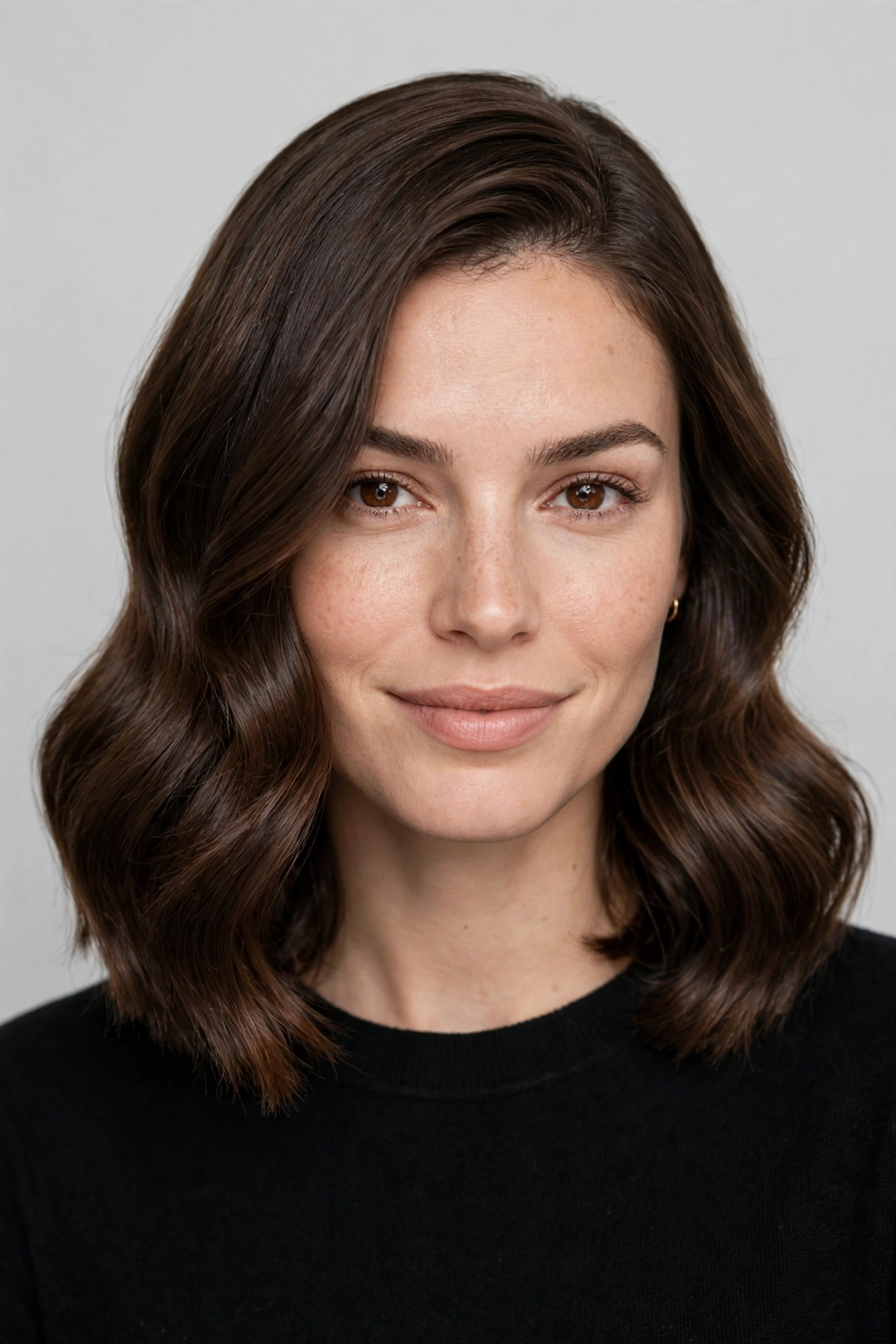 Humidity proof frizz free wavy lob with smooth waves