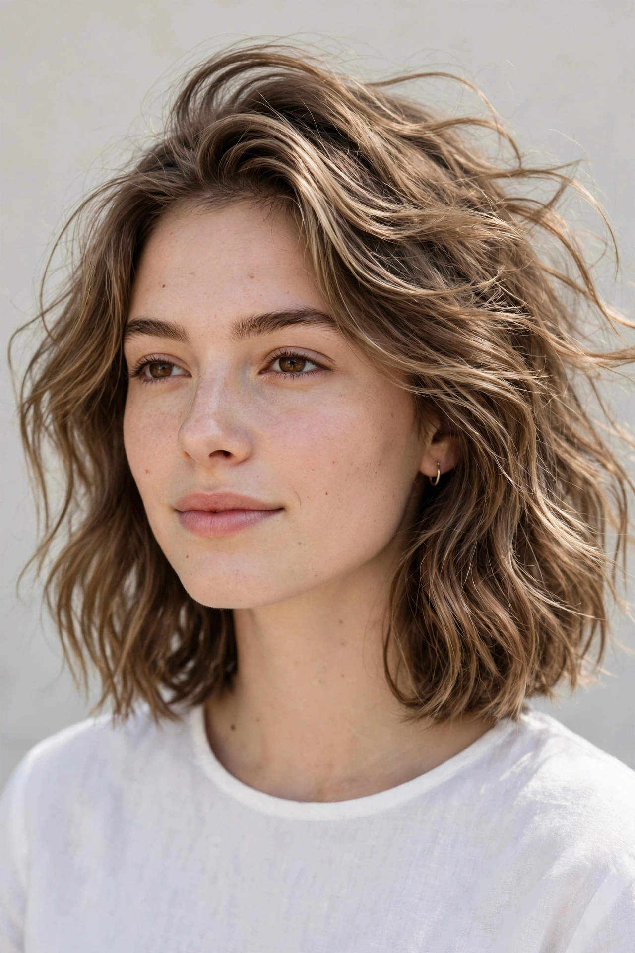 Salt spray beach waves lob with windswept texture