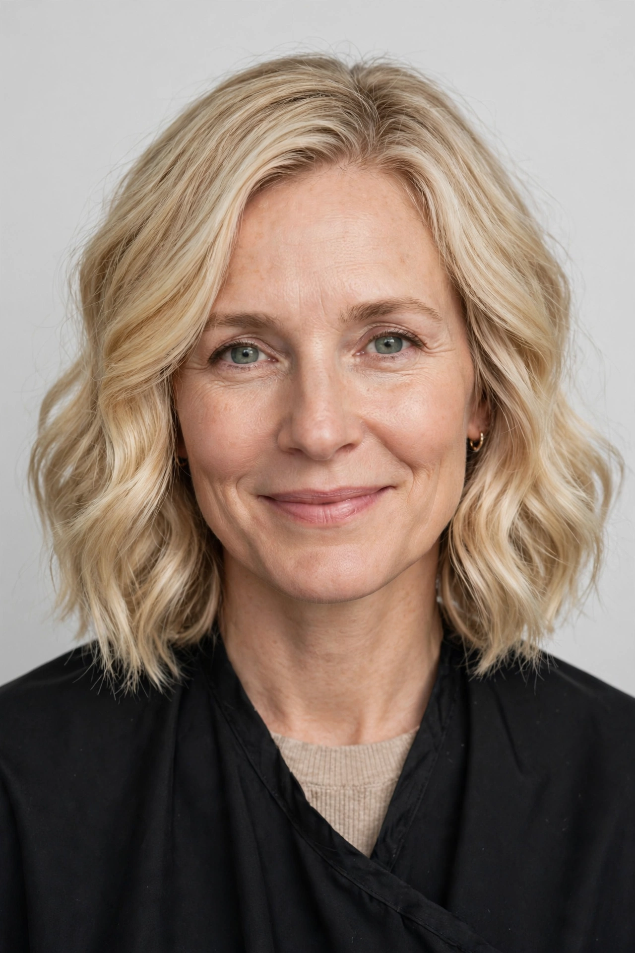 Wavy lob for fine hair with light fuller looking waves