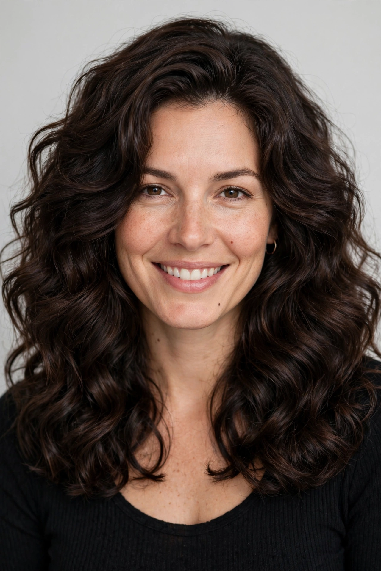 Thick wavy lob with full voluminous waves